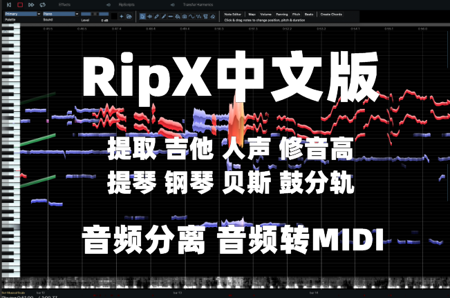音频分离提取修音 RipX 5中文版-Win 5.2.6 独家