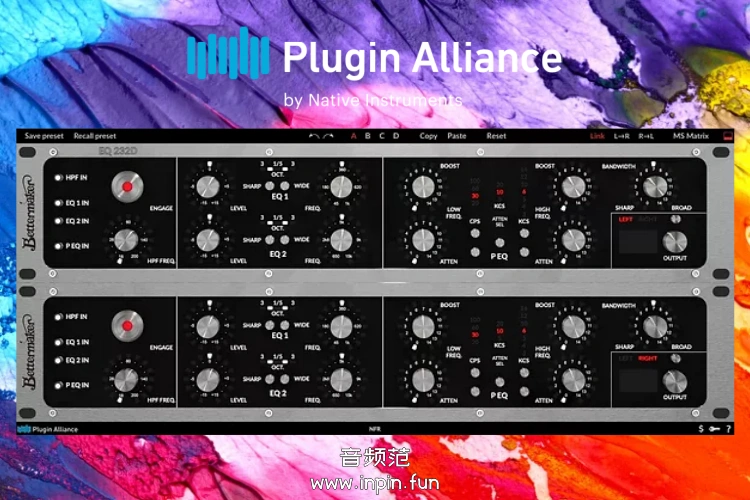 母带均衡器 Bettermaker EQ232D【MAC】1.0.2 插件联盟 Plugin Alliance