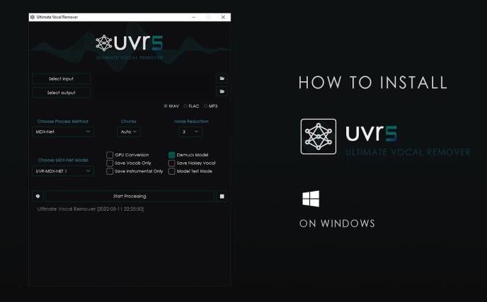 音乐人声分离软件 Ultimate Vocal Remover【WIN】UVR v5.6