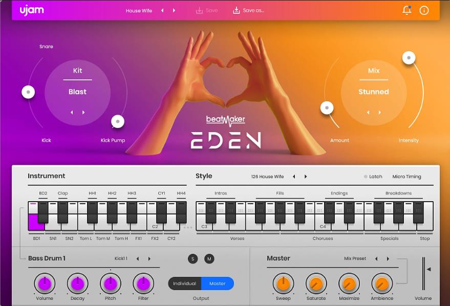 舞曲节拍 uJAM Beatmaker EDEN【WIN】2.3.1