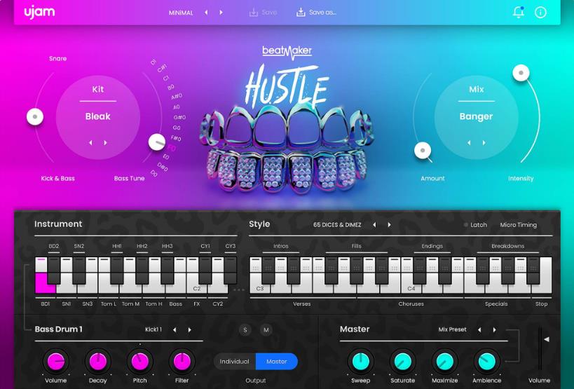 低音节拍 uJAM Beatmaker HUSTLE【WIN】2.3.1