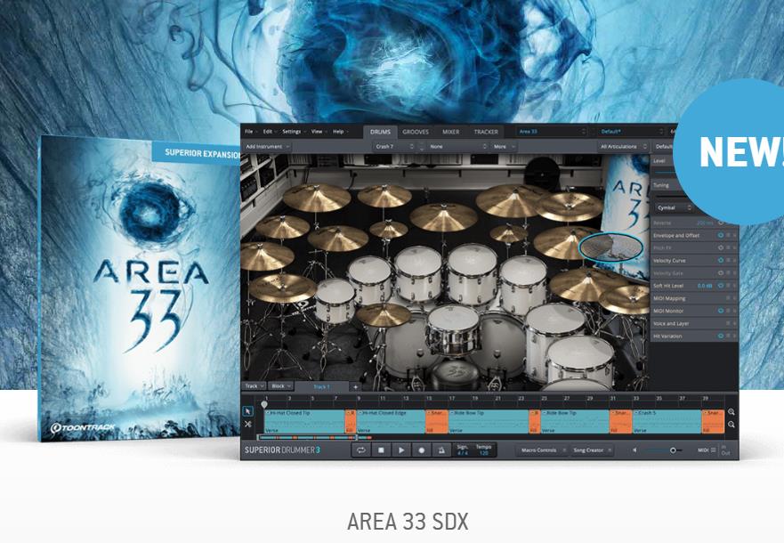 超级鼓手拓展 Toontrack Area 33 SDX 1.01