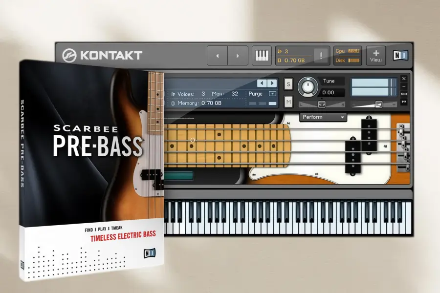 70年代电贝司 Scarbee MM-Bass KONTAKT 1.2