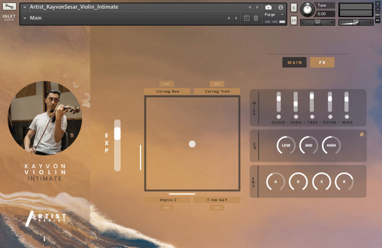 氛围小提琴 Inletaudio Kayvon Violin Intimate KONTAKT