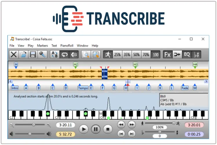 扒谱辅助工具-Transcribe!-Win 9.30.1