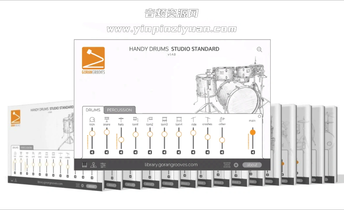 [推荐]高品质鼓组套装 Goran Grooves Handy Drums Producer Collection LR【WIN】1.4.1