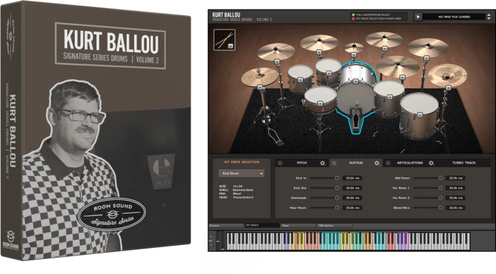 架子鼓 Room Sound Kurt Ballou Signature Series Drums Vol. II KONTAKT