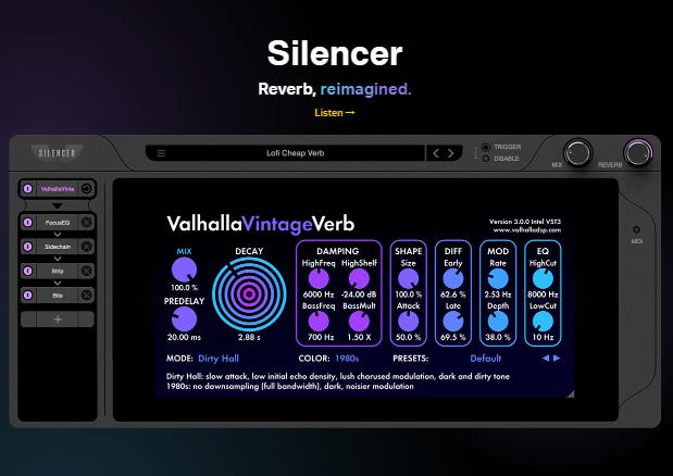 混响组合插件 Wide Blue Sound Silencer【WIN】1.0.3