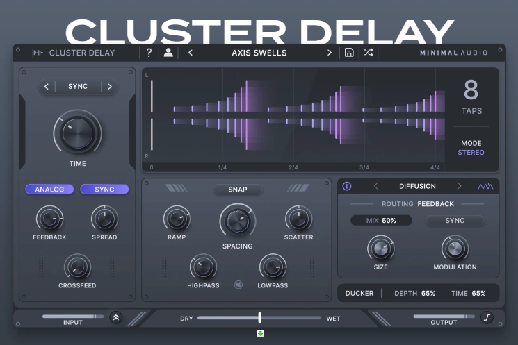 延迟效果器 Minimal Audio Cluster Delay【WIN】1.0.4