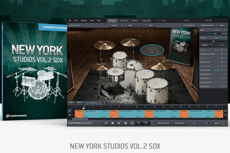 纽约工作室鼓 Toontrack New York Studios Vol.2 SDX v1.5
