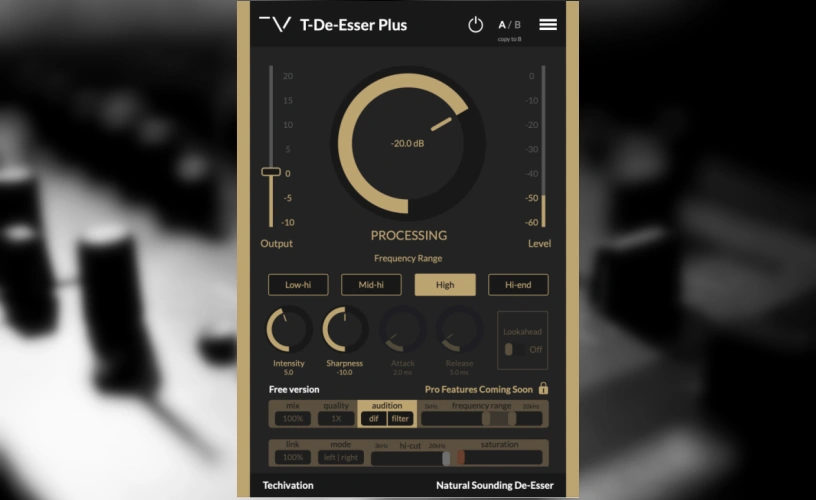 齿音消除 Techivation T-De-Esser Plus【MAC】1.1.15