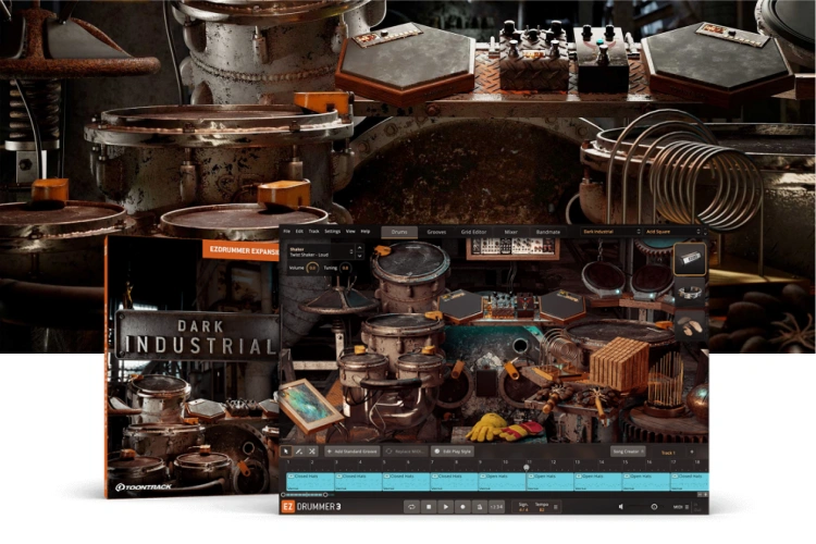 黑暗工厂鼓 Toontrack Dark Industrial EZX
