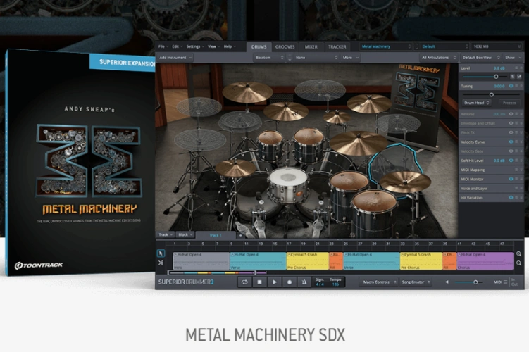 超级鼓手拓展 Toontrack Metal Machinery SDX v1.5