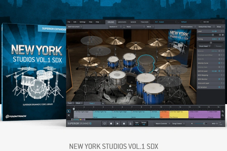 纽约工作室鼓 Toontrack New York Studios Vol.1 SDX v1.5