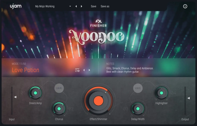 吉他效果器-uJAM Finisher VOODOO-Mac 1.3.1