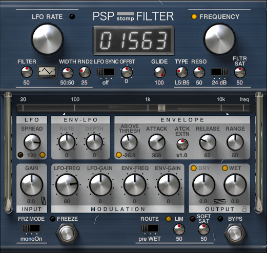 滤波器 PSPaudioware PSP stompFilter【WIN】1.2.2