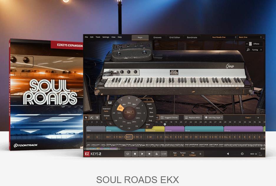 EZKeys拓展包 Toontrack Soul Roads EKX 1.0.0