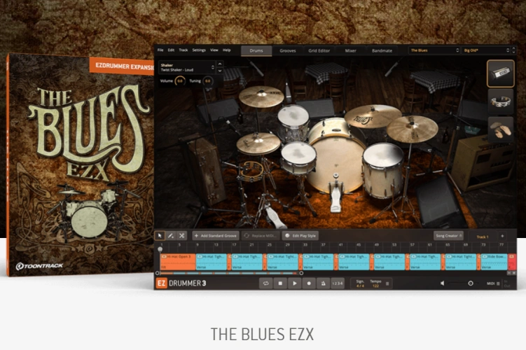 蓝调鼓 Toontrack The Blues EZX v1.5.1 (SOUNDBANK)