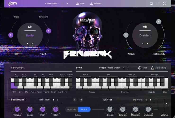 电子鼓 uJAM Beatmaker BERSERK【MAC】2.3.1