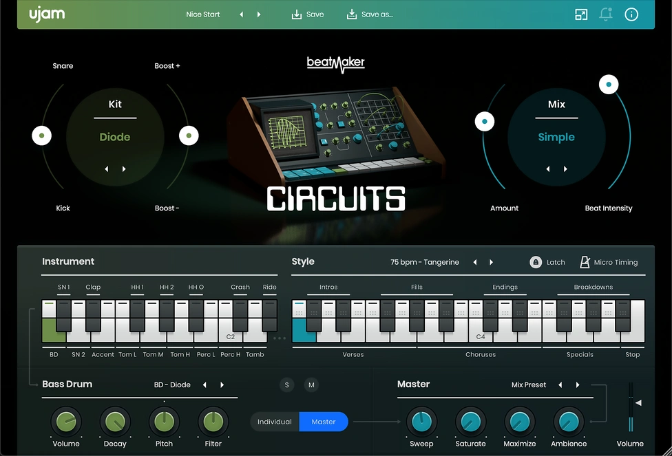 鼓机 uJAM Beatmaker CIRCUITS-Win 2.4.0