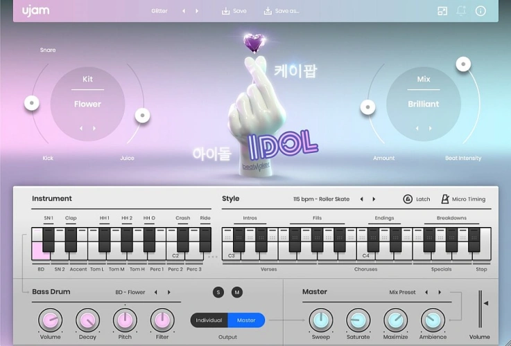 K-Pop鼓 uJAM Beatmaker IDOL【MAC】2.3.1
