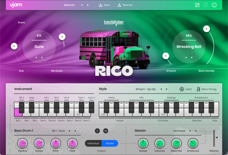 雷鬼舞曲鼓 uJAM Beatmaker RICO【MAC】2.3.1