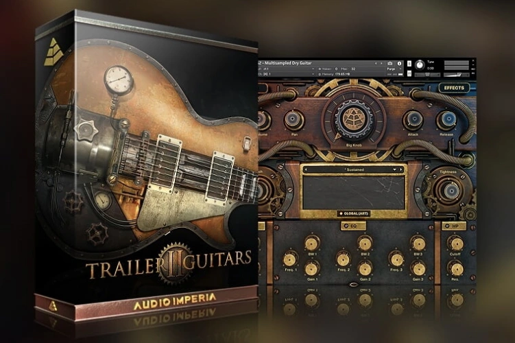八弦配乐电吉他 Audio lmperia Trailer Guitars 2 KONTAKT 1.1
