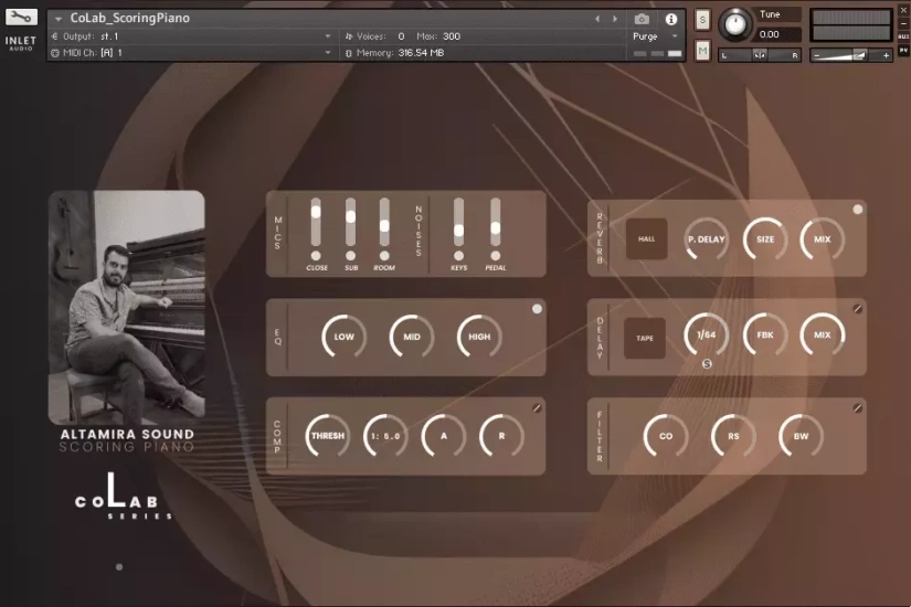 配乐钢琴 Inletaudio Scoring Piano KONTAKT