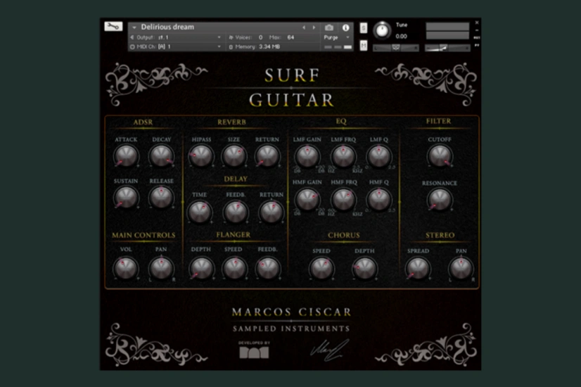 冲浪电吉他 Marcos Ciscar Surf Guitar KONTAKT