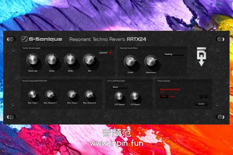 混响 G-Sonique RRTX24 Resonant Techno Reverb【WIN】1.0