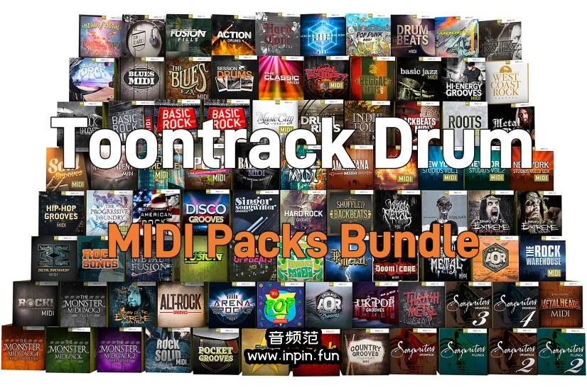 超级鼓手MIDI拓展包合集 Toontrack Drum MIDI Packs【WIN&MAC】2024.6