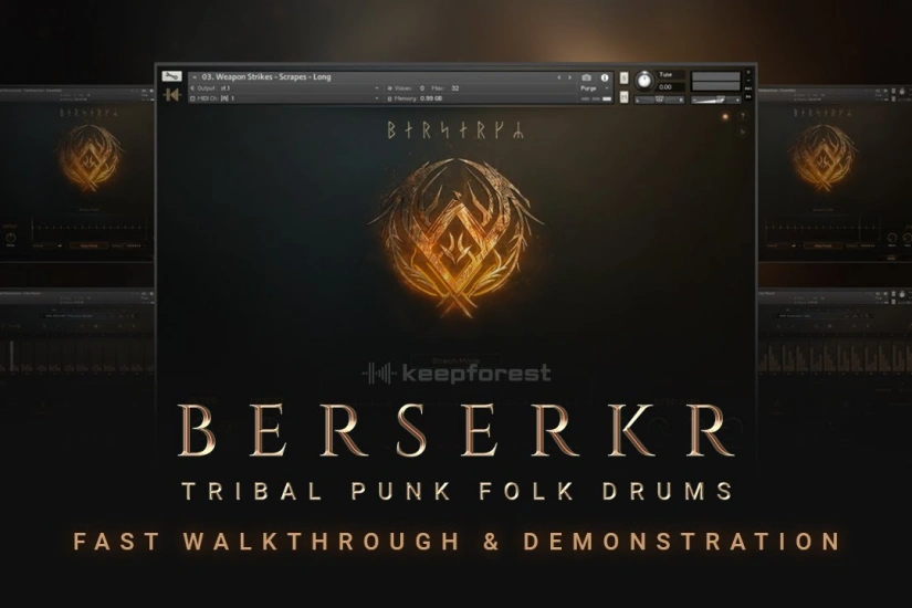 部落朋克和民谣鼓 Berserkr Pro Tribal Punk Folk Drums KONTAKT