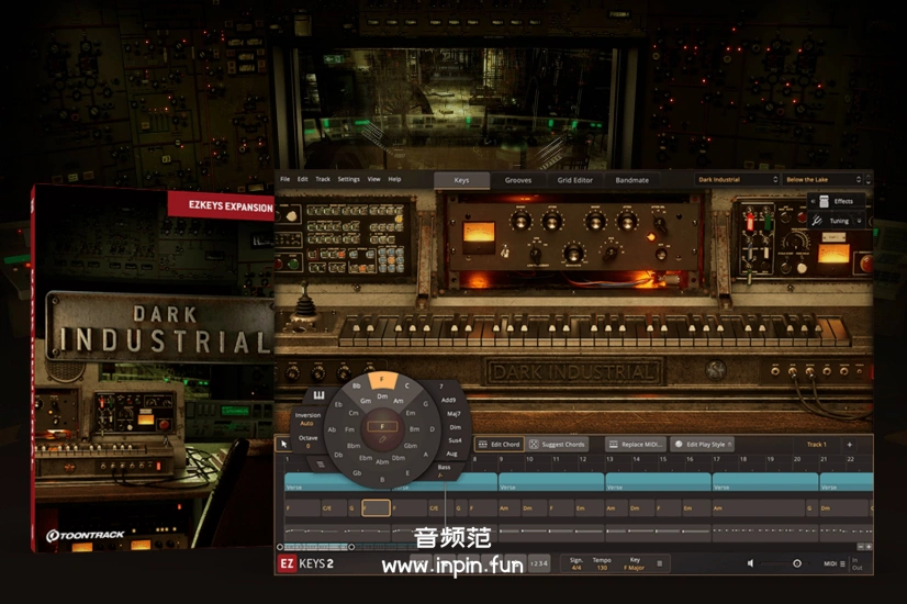 暗潮音乐键盘-Toontrack EzKeys Dark Industrial EKX 1.0.2
