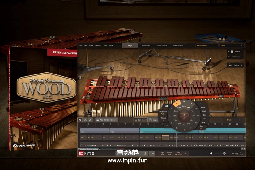 木制旋律打击乐-Toontrack Melodic Percussion Wood EKX