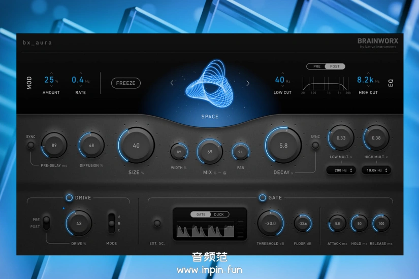 氛围混响-Brainworx bx_aura-Mac 1.1.0 插件联盟 Plugin Alliance