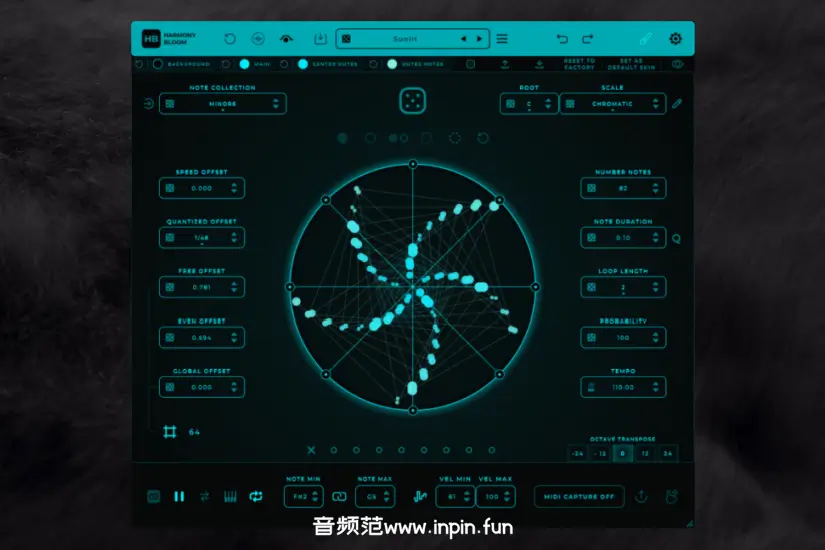 MIDI 生成器-Mario Nieto World Harmony Bloom-Mac 1.3.5