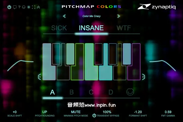 电音效果器-Zynaptiq PITCHMAP COLORS-Win 1.0.1