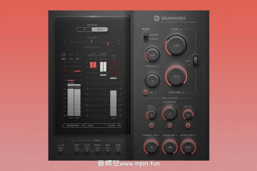 限制器-Brainworx bx_limiter True Peak-Mac 1.3.0 插件联盟 Plugin Alliance
