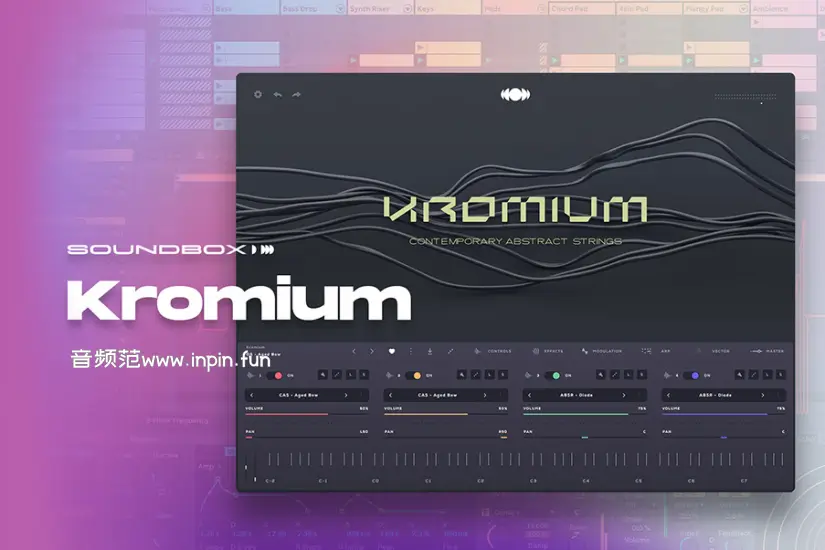 合成器-Audiomodern Kromium Abstract Strings Virtual Instrument