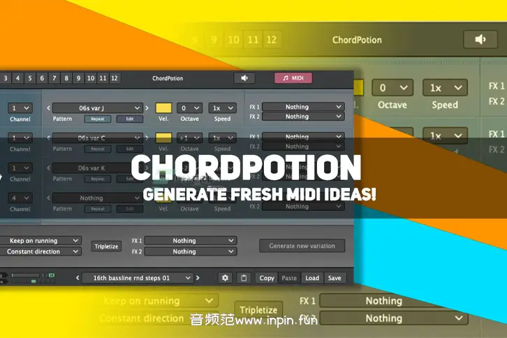 MIDI和弦生成器-FeelYourSound Chord Potion-Mac 2.5.0