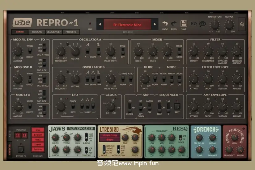 单音模拟合成器-Uhe Repro-1-Win 1.1.3