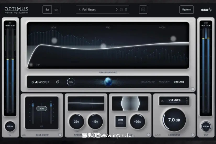 AI智能母带处理-SSG Audio Optimus-Win 1.0.19
