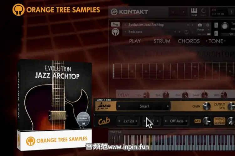爵士拱面吉他-Orange Tree Samples Evolution Jazz Archtop KONTAKT 1.3.0