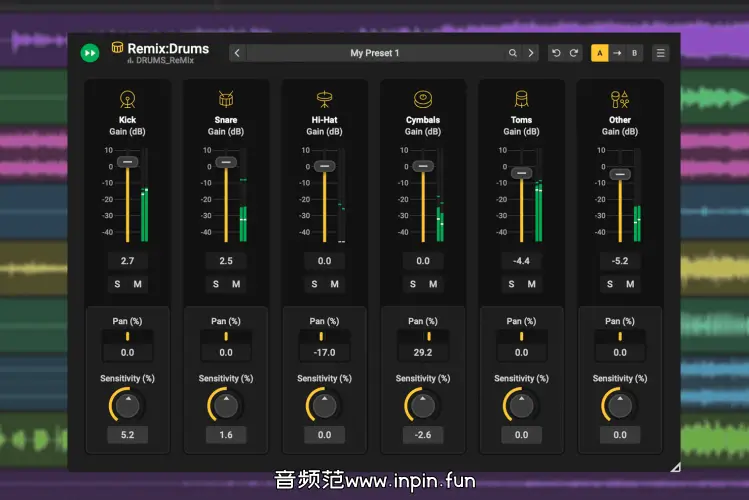 鼓组分离插件-Acon Digital Remix Drums-Mac 1.0.1