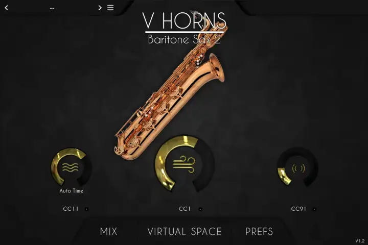 低音萨克斯-UVI Soundbank VHorns Baritone Saxophone 1.3.0