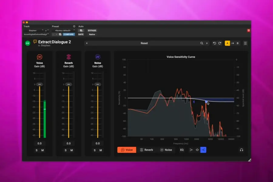 AI智能降噪插件-Acon Digital Extract Dialogue 2-Mac 2.0.1