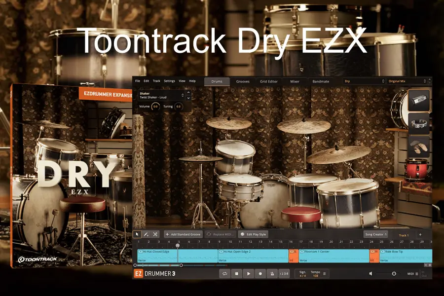 干声架子鼓-Toontrack Dry EZX