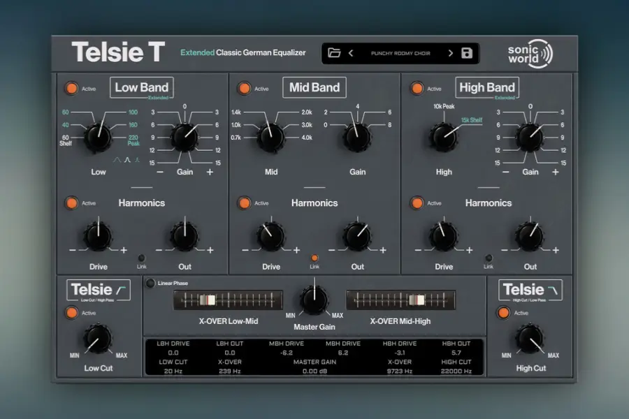 三段均衡器-SonicWorld Plugins Telsie T-Win 1.0.0