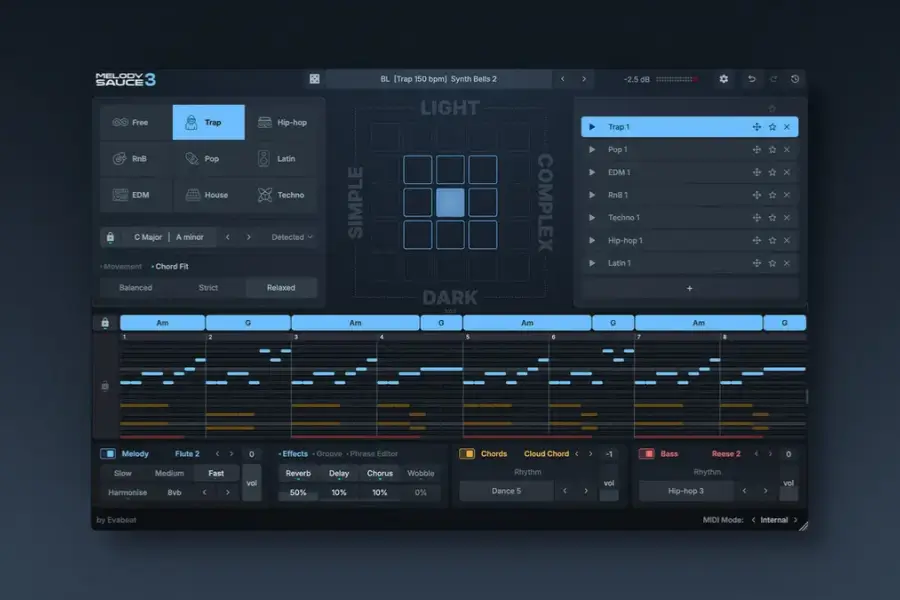 AI智能旋律和弦MIDI生成-EVAbeat Melody Sauce 3-Win 3.0.1