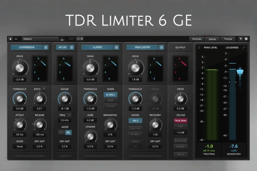 带响度最大化插件-TDR Limiter 6 GE-Mac 2.0.0